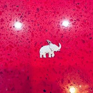 Diamond elephant pendant